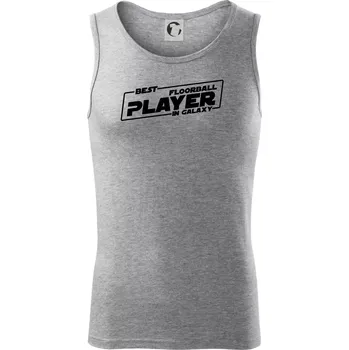 Best floorball player in galaxy - Tílko pánské Core - XL ( Tmavě šedý melír )