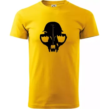 Pánské tričko Kočka - Cat skull - Triko extra velké (5-8XL) - 6XL ( Žlutá )