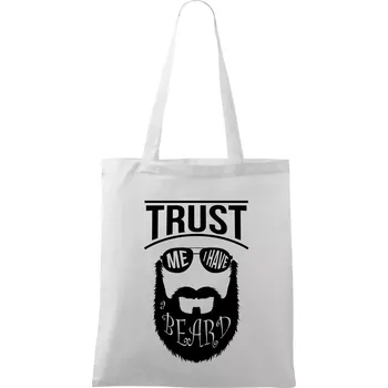 Nákupní taška Trust me I have a beard - Taška bavlněná - 42 x 38 cm ( Bílá )