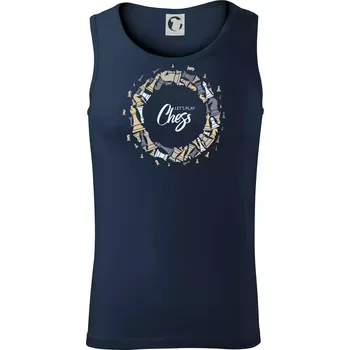 Lets play chess kruh - Tílko pánské Core - XL ( Námořní modrá (velmi tmavá - téměř černá) )