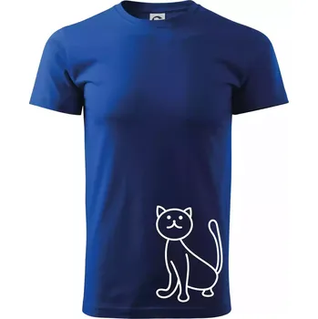 Kočka kouká - Triko extra velké (5-8XL) - 7XL ( Královská modrá )