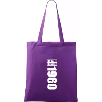 Limited edition 1960 pruh - Taška bavlněná - 42 x 38 cm ( Fialová )