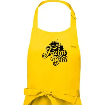 Kuchyňská zástěra Farm Girl - Dámská zástěra na vaření - Univerzální velikost ( Žlutá )