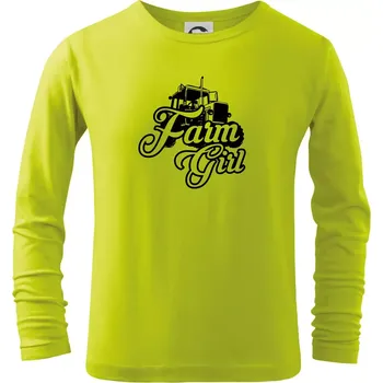Dětská móda Farm Girl - Triko dětské Long Sleeve - 122 cm/6 let ( Limetková )