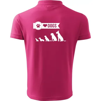 Pánská košile I love dogs - tlapka - Polokošile pánská Pique Polo 203 - L ( Purpurová )