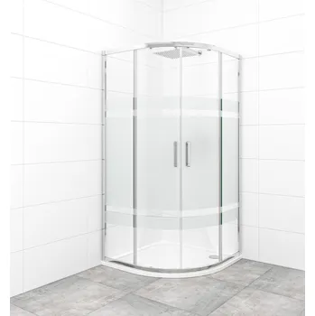 Swiss aqua technologies Sprchový kout čtvrtkruh 90x90 cm SAT TEX SATBKTEXS90CRS