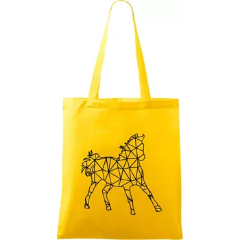 Geometrie - kůň jednobarevná - Taška bavlněná - 42 x 38 cm ( Žlutá )