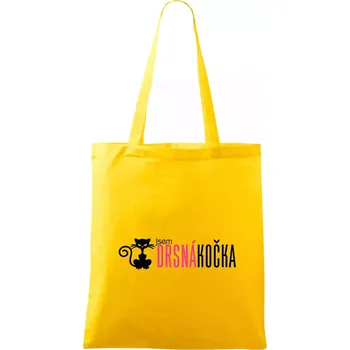 Jsem drsná kočka - Taška bavlněná - 42 x 38 cm ( Žlutá )