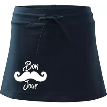 Dámská sukně Mustache Bon Jour - Sportovní sukně - two in one - XS ( Námořní modrá (velmi tmavá - téměř černá) )