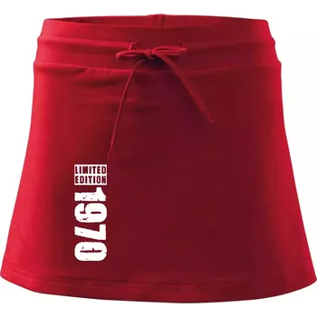 Dámská sukně Limited edition 1970 pruh - Sportovní sukně - two in one - S ( Červená )