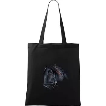 Kůň black - Taška bavlněná - 42 x 38 cm ( Černá )