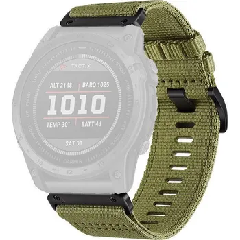 Řemínek na hodinky Textilní řemínek Ricardo 22mm (pro Garmin Fenix 8/7/6 (47mm), Epix 2 aj.), zelený, QuickFit