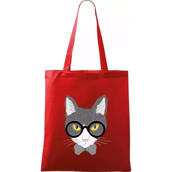 Hipster Mikeš - Taška bavlněná - 42 x 38 cm ( Červená )