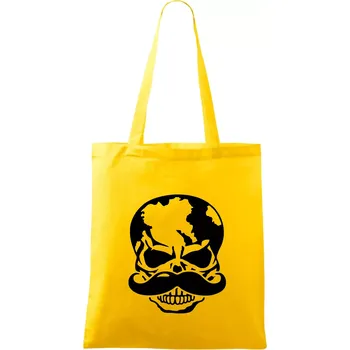 Mustache lebka - Taška bavlněná - 42 x 38 cm ( Žlutá )