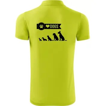 Pánská košile I love dogs - tlapka - Polokošile Victory sportovní (dresovina) - 2XL ( Limetková )