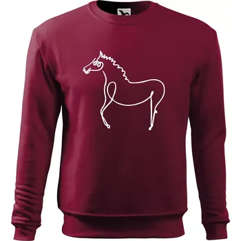 Pánská mikina Kůň kreslený - Mikina Essential pánská - 2XL ( Garnet )
