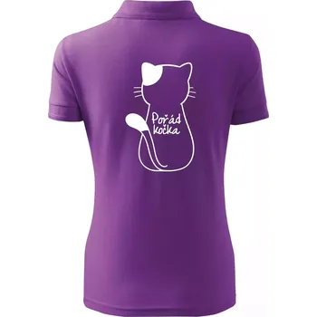 Pořád kočka - Polokošile dámská Pique Polo - L ( Fialová )