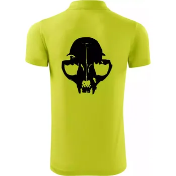 Pánská košile Kočka - Cat skull - Polokošile Victory sportovní (dresovina) - 2XL ( Limetková )