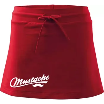 Dámská sukně Mustache - nápis - Sportovní sukně - two in one - M ( Červená )