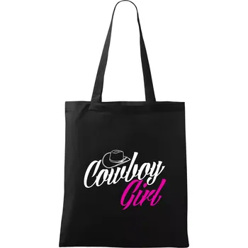 Cowboy Girl - Taška bavlněná - 42 x 38 cm ( Černá )