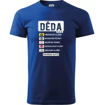 Pánské tričko Děda sro služby - Triko extra velké (5-8XL) - 8XL ( Královská modrá )