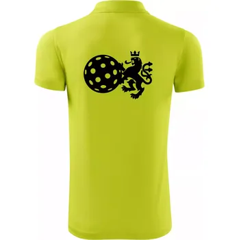 Pánská košile Český lev florbal - Polokošile Victory sportovní (dresovina) - S ( Limetková )