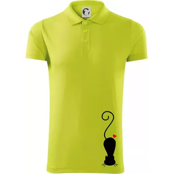 Pánská košile Zamilovaná kočka ležící - Polokošile Victory sportovní (dresovina) - 3XL ( Limetková )