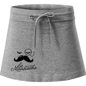 Dámská sukně La Mustache - Sportovní sukně - two in one - XL ( Tmavě šedý melír )