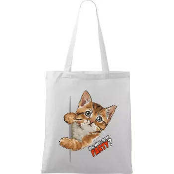 Řekl někdo slovo party - Taška bavlněná - 42 x 38 cm ( Bílá )