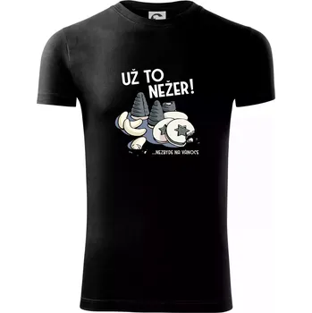 Pánské oblečení Už to nežer! - Viper FIT - Pánské zůžené tričko - 2XL ( Černá )