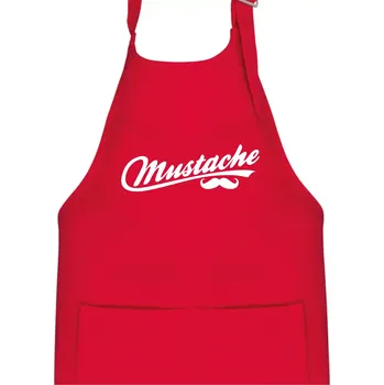 Kuchyňská zástěra Mustache - nápis - Dětská zástěra na vaření - Univerzální velikost ( Červená )
