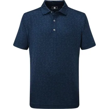 Chlapecké tričko Footjoy Painted Floral Lisle dětské polo, tmavě modré dětské, XL
