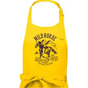 Kuchyňská zástěra Wild Horse - Pánská zástěra na vaření - Univerzální velikost ( Žlutá )