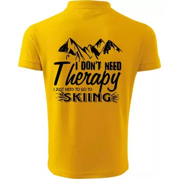 Pánská košile I dont need therapy - Skiing - Polokošile pánská Pique Polo 203 - 3XL ( Žlutá )