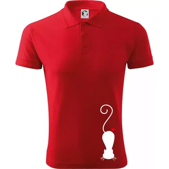 Pánská košile Zamilovaná kočka ležící - Polokošile pánská Pique Polo 203 - L ( Červená )