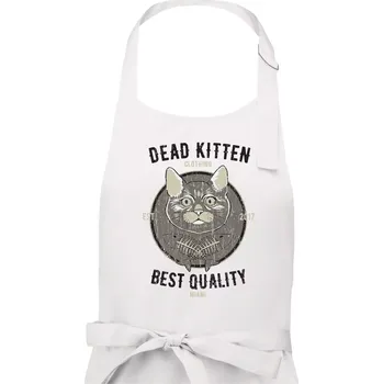 Kuchyňská zástěra Cat deadkitten - Dámská zástěra na vaření - Univerzální velikost ( Bílá )
