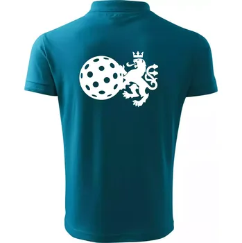 Pánská košile Český lev florbal - Polokošile pánská Pique Polo 203 - 5XL ( Tmavý tyrkys )