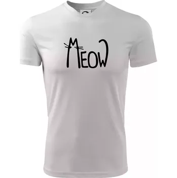 Pánské oblečení Meow - Mňau - Pánské triko Fantasy sportovní (dresovina) - 3XL ( Bílá )