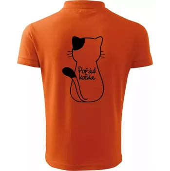 Pánská košile Pořád kočka - Polokošile pánská Pique Polo 203 - 5XL ( Oranžová )