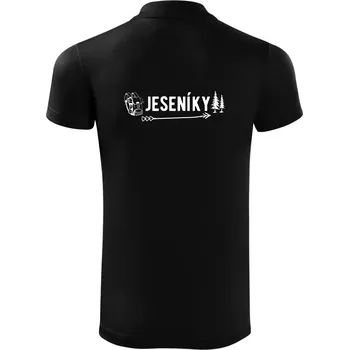 Pánská košile Jeseníky nápis - Polokošile Victory sportovní (dresovina) - 2XL ( Černá )