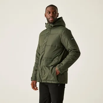Pánská bunda Regatta Pánská prošívaná zimní bunda Falkner RMN214 tm. khaki Velikost: XXXL