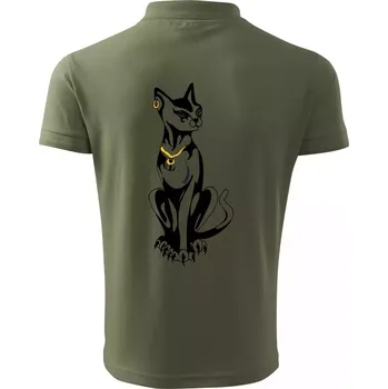 Pánská košile Kočka - Egyptská kočka - Polokošile pánská Pique Polo 203 - L ( Khaki )