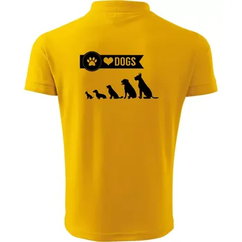 Pánská košile I love dogs - tlapka - Polokošile pánská Pique Polo 203 - 2XL ( Žlutá )