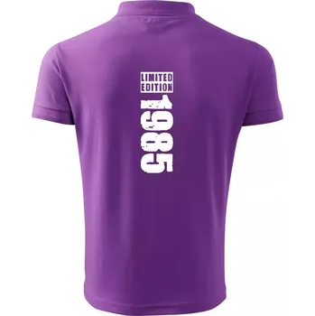 Pánská košile Limited edition 1985 pruh - Polokošile pánská Pique Polo 203 - 2XL ( Fialová )