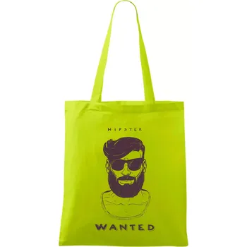 Hipster wanted - Taška bavlněná - 42 x 38 cm ( Limetková )