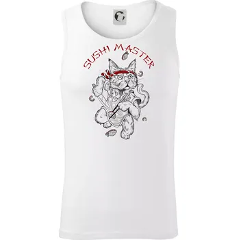 Sushi master kočka - Tílko pánské Core - L ( Bílá )