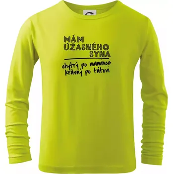 Dětská móda Mám úžasného syna - Triko dětské Long Sleeve - 146 cm/10 let ( Limetková )