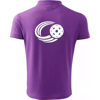 Pánská košile Florbal míček - Polokošile pánská Pique Polo 203 - S ( Fialová )