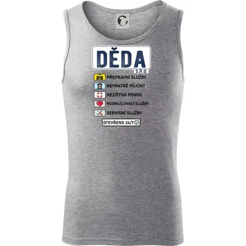 Děda sro služby - Tílko pánské Core - XL ( Tmavě šedý melír )