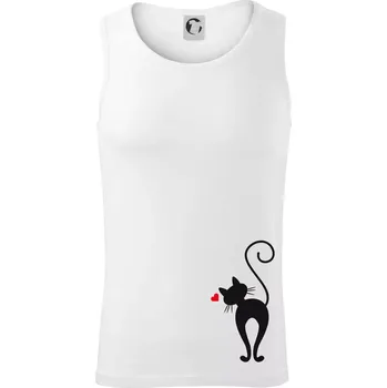 Zamilovaná kočka zezadu - Tílko pánské Core - S ( Bílá )
